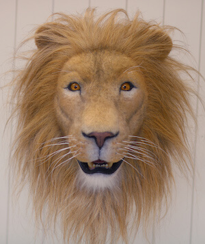 realistic lion puppet